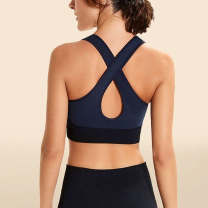 Fitness Crossed Top with Padded Bra [Final Sale]